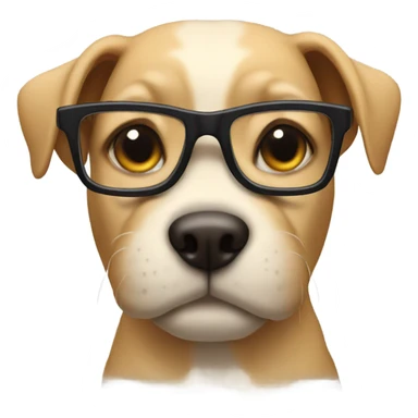 Dog with glasses in a hellcat sticker