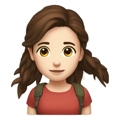 Ellie the last of us red t-shirt sticker