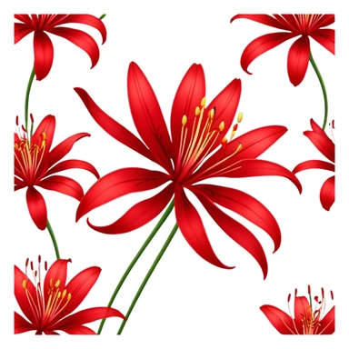 Red spider lily sticker