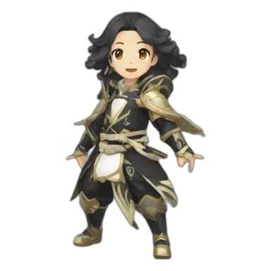 keqing genshin impact black sticker