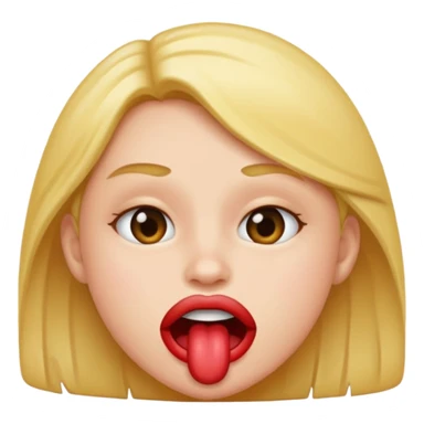 Emoji biting lip sticker