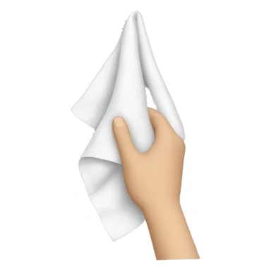 Hand holding a handkerchief sticker