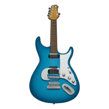 Guitare bleu sticker