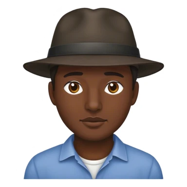 black outline of a man wearing a hat sticker