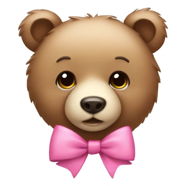 bear with pink bow sticker