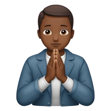 Black praying hands sticker