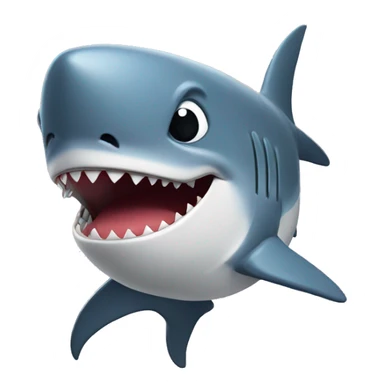 Shark with arms shrugging  sticker