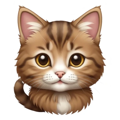 brown tabby kitten with white nose sticker