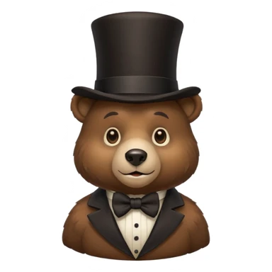 🐻🎩 sticker