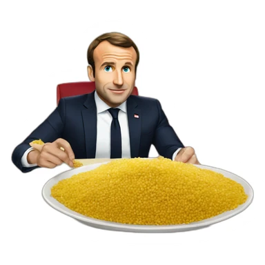 Macron qui mange du couscous  sticker