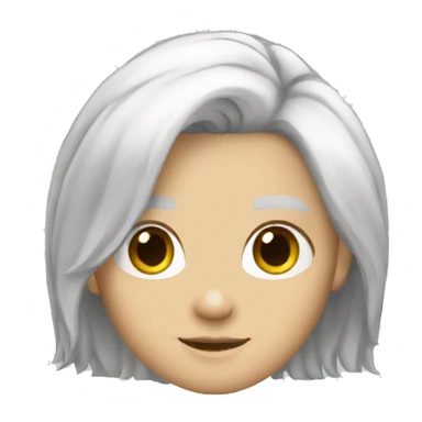 dauter white hair sticker