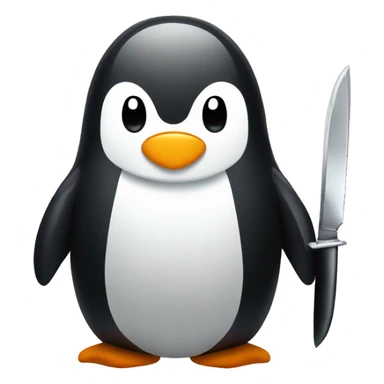 Penguin with the knife  sticker