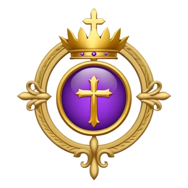 ave maria's emblem with a touch of purple sticker