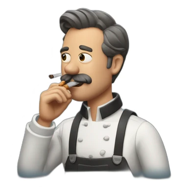 Ted Lasso smoking a brisket sticker