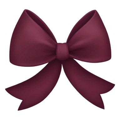 Wine red coloured bow sticker