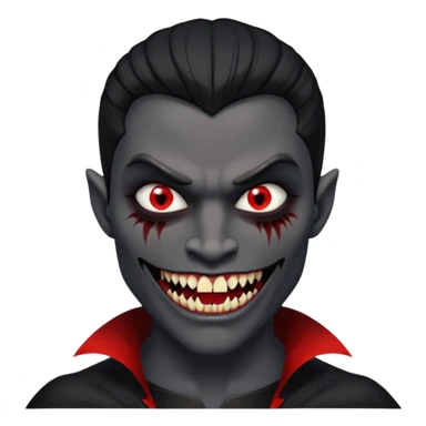 half man half vamp mirrored black sticker