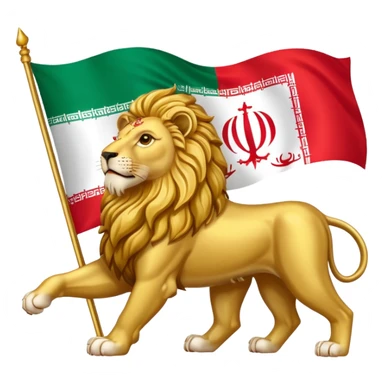 Iran flag lion sticker