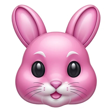 crystal bunny pink sticker