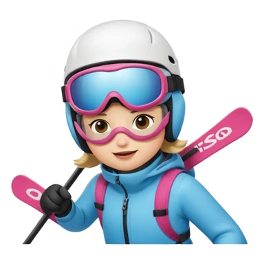 skiing sticker