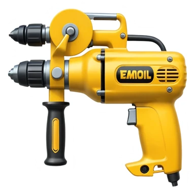 yellow commercial hammer drill sticker