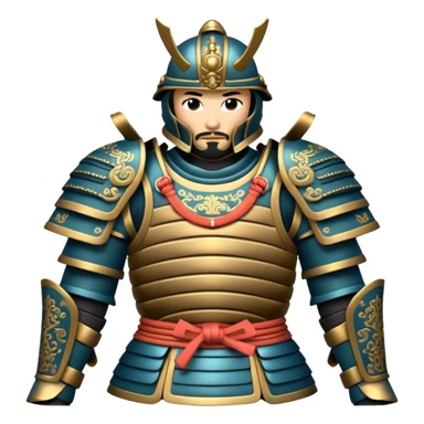 asia samurai armor without a person sticker