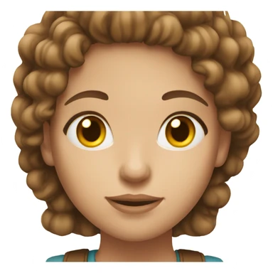 beautiful girlfriend brown hair light skin  sticker