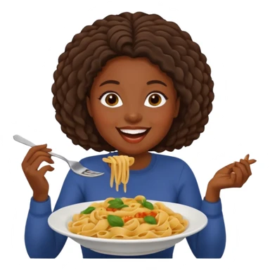 the black woman who eats pasta sticker