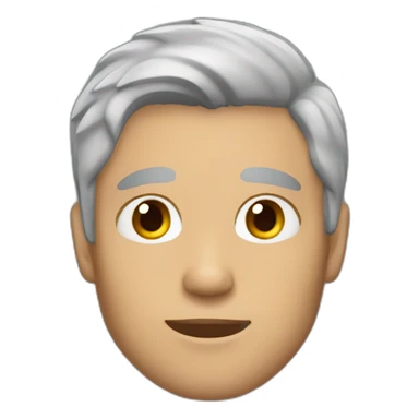 35 years old boy with grey hair tan light skin and brown eyes  sticker