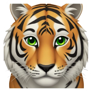 Tiger pack with green eyes sticker