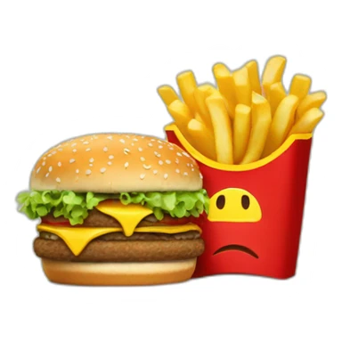 big mac and fries sticker