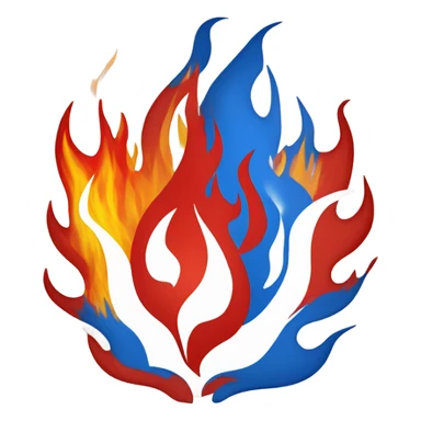 fire in the color of the Russian flag sticker