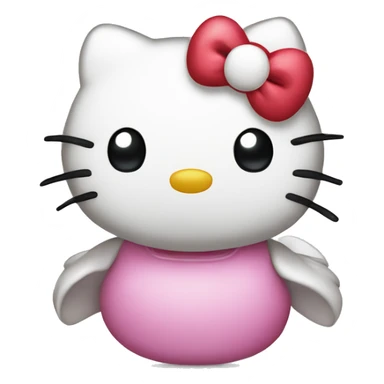 Hello kitty making a duck face  sticker