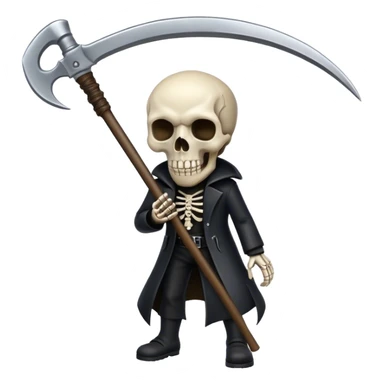 skull and scythe sticker