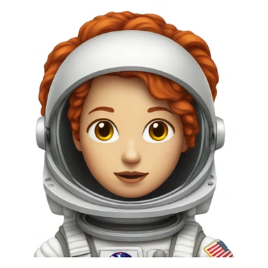 Redhead Woman Astronaut sticker