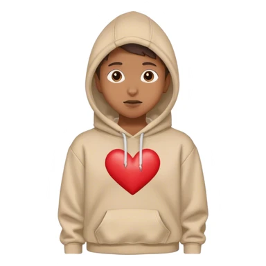 hoodie with comme des gargons heart on the chest sticker