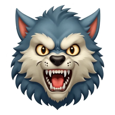 Werewolf – Furry wolf-man mid-roar sticker