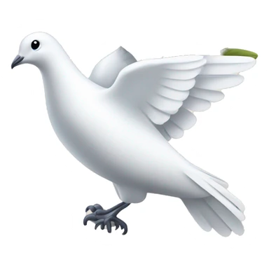 A white dove and an olive branch sticker