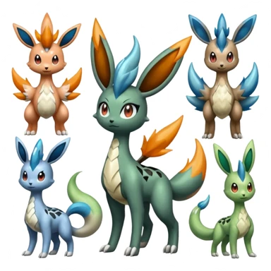 Meloetta-Zygarde-Flareon-Cresselia-Palkia-Dialga-Electrike-Manectric-Fakémon-fusion, full body sticker