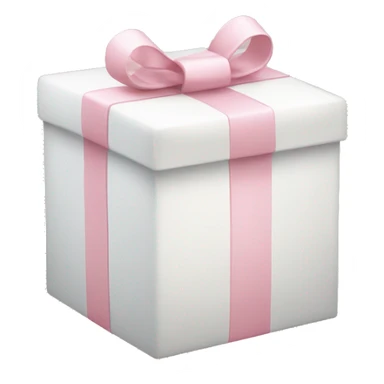 Light pink and white present sticker