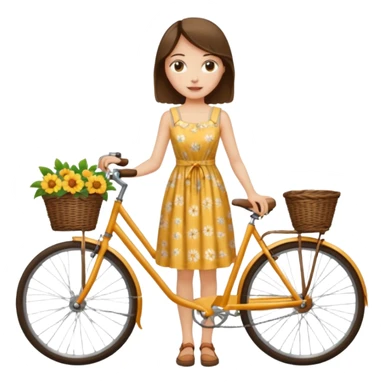 Lady with bicycle sticker