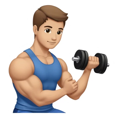 man weighted wrist curl sticker