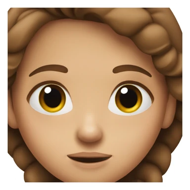 girl with brown hair with one eye twitching  sticker