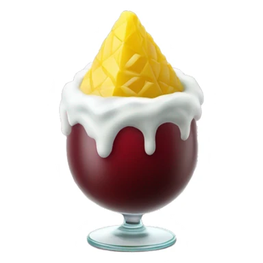 trago chileno que tiene un poco de granadina en la base, vino blanco y helado de piña en la superficie del vaso. Se toma con bombilla sticker