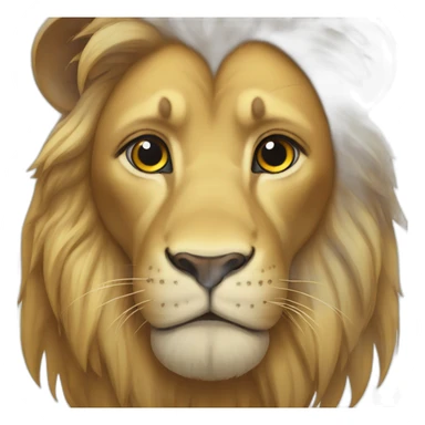 Pleading face lion big eyes sticker