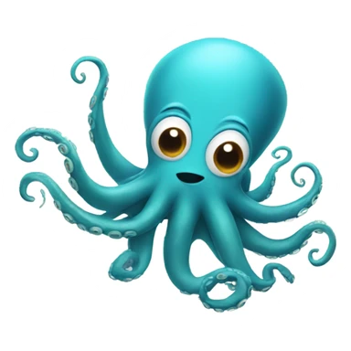 Octopus making high five sticker