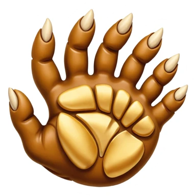 normal emoji hand shaking a bear claw sticker