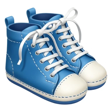 blue and white baby shoe sticker