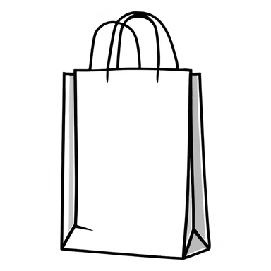 shopping bag with branded clothes sticker