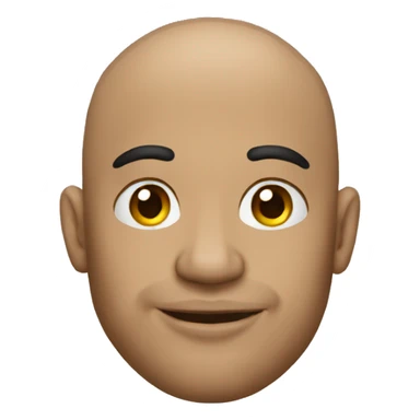 Bald man wearing earrings and tattoos  sticker