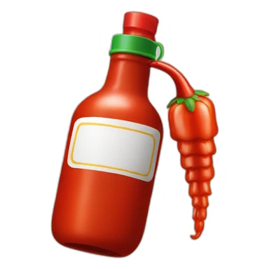sriracha bottle sticker